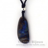 Collier en Coton et 1 Opale Australienne Boulder - 16 carats