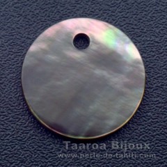 Forme ronde en nacre de Tahiti - Diamètre de 15 mm