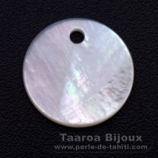 Forme ronde en Nacre - Diamètre de 15 mm