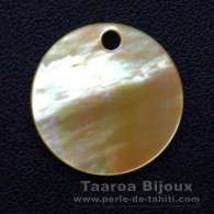 Forme ronde en nacre d'Australie - Diamètre de 15 mm