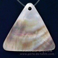 Forme Triangle en nacre de Tahiti - 40 x 44 mm