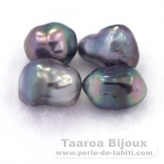 Lot de 4 Keishis de Tahiti - 1.8 gr