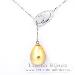 Collier en Argent et 1 Perle d'Australie Semi-Baroque C 10.1 mm