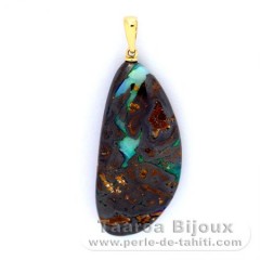 Pendentif en Or 18K et 1 Opale Australienne - Boulder - 40 carats