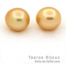 Lot de 2 Perles Australiennes Semi-Baroques C 10.6 et 10.7 mm