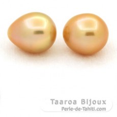 Lot de 2 Perles Australiennes Semi-Baroques C 11 et 11.1 mm