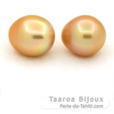 Lot de 2 Perles Australiennes Semi-Baroques C de 12.3 à 12.4 mm