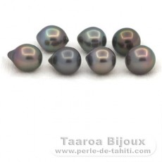 Lot de 7 Perles de Tahiti Semi-Baroques B de 8.5 à 8.9 mm