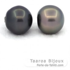 Lot de 2 Perles de Tahiti Semi-Baroques C 14 mm