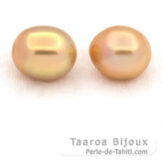 Lot de 2 Perles Australiennes Semi-Baroques C 11.8 et 11.9 mm