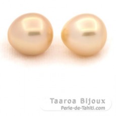 Lot de 2 Perles Australiennes Semi-Baroques C 11.3 et 11.4 mm