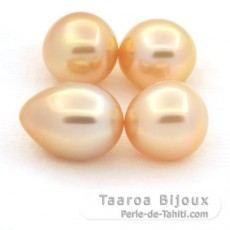 Lot de 4 Perles Australiennes Semi-Baroques BC de 11 à 11.4 mm