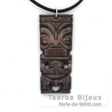 Pendentif Tiki en nacre de Tahiti