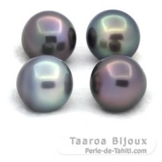 Lot de 4 Perles de Tahiti Semi-Baroques C de 12.2 à 12.4 mm