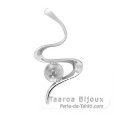 Pendentif en Argent Rhodi pour 1 Perle de 8  10 mm