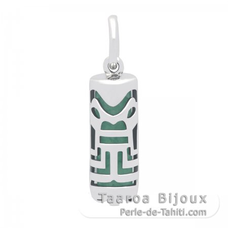 Tiki en Argent et Aventurine - 15 mm - Abondance