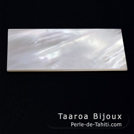 Forme rectangle en Nacre - 50 x 25 x 1 mm