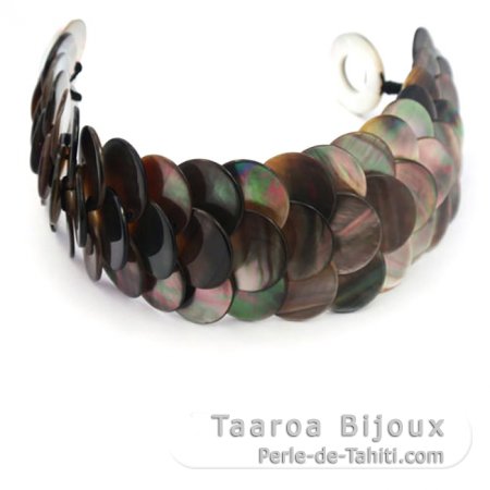 Bracelet en nacre de Tahiti - Longueur = 21 cm