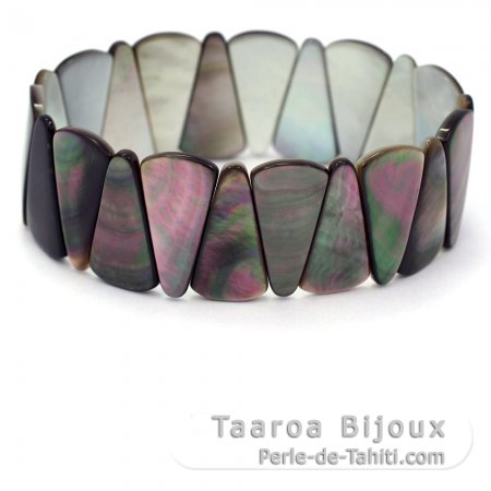 Bracelet en nacre de Tahiti - Taille = 18 cm