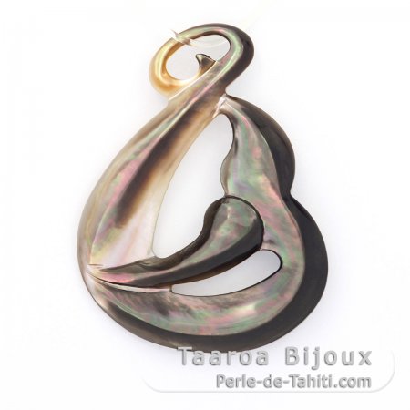 Pendentif Queue de Baleine en nacre de Tahiti