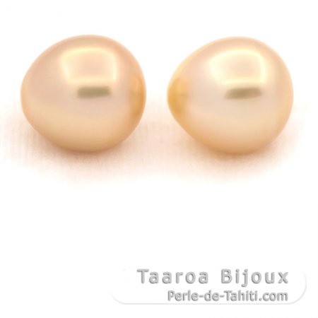 Lot de 2 Perles Australiennes Semi-Baroques C 11.3 et 11.4 mm