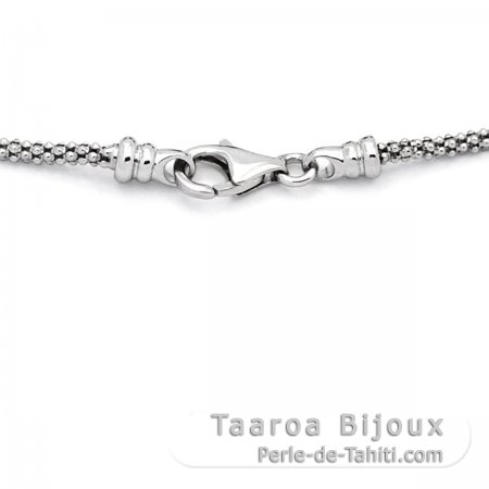 Bracelet en Argent et 1 Perle de Tahiti Ronde C 10.3 mm