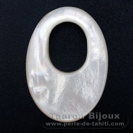Forme ovale en nacre - 35 x 25 mm