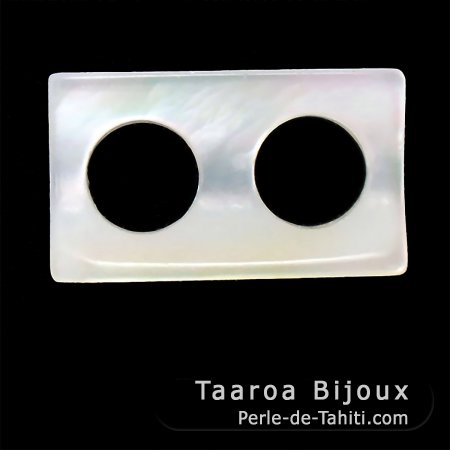 Forme rectangle en Nacre - 14 x 8 x 3.5 mm
