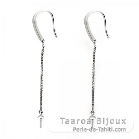 Boucles d\'oreilles pour perles de 6  11 mm - Argent .925