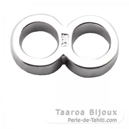 Anneau double - Argent - Longueur = 10.9 mm