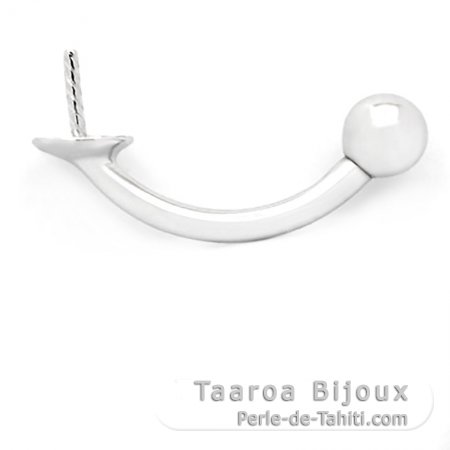 Piercing pour perles de 8  10 mm - Argent .925