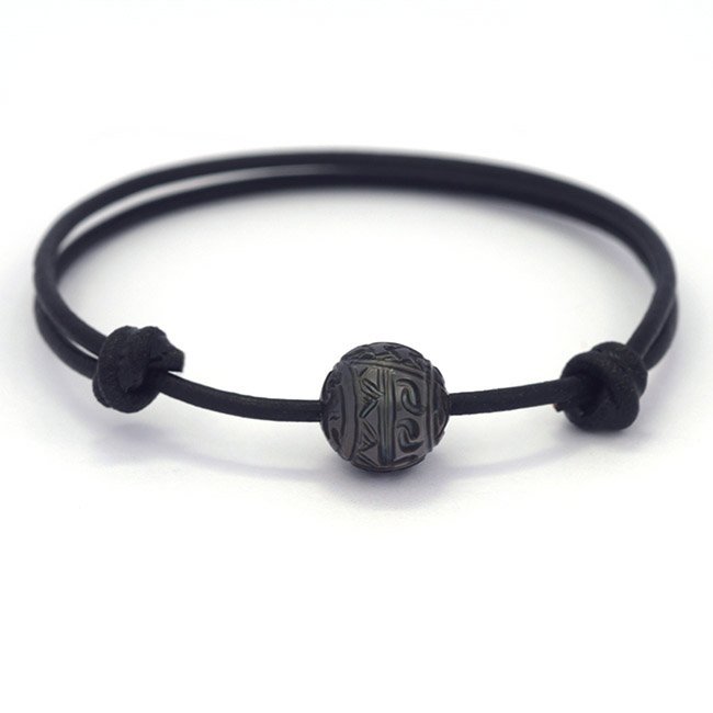 Bracelet perles noires de Tahiti 11-13 mm Ag925