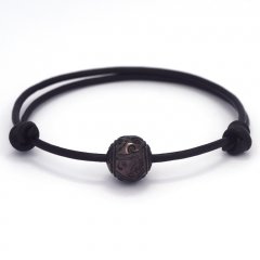 Bracelet en Cuir et 1 Perle de Tahiti Grave  11.5 mm