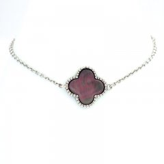 Bracelet en Argent .925 Rhodi et Nacre de Tahiti