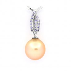 Pendentif en Argent et 1 Perle d'Australie Semi-Baroque B/C 11.7 mm