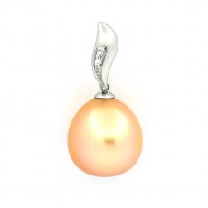 Pendentif en Argent et 1 Perle d'Australie Semi-Baroque B 13.8 mm