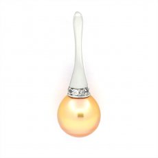 Pendentif en Argent et 1 Perle d'Australie Semi-Baroque B 10.7 mm