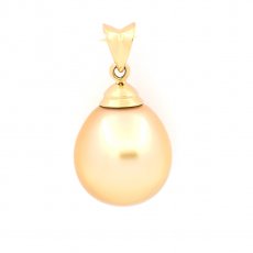 Pendentif en Or 18K et 1 Perle d'Australie Semi-Baroque A/B 12.2 mm