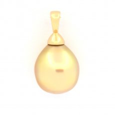 Pendentif en Or 18K et 1 Perle d'Australie Semi-Baroque B 11.1 mm
