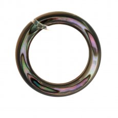 Forme anneau en nacre d'Abalone - Diamtre de 18 mm