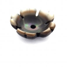 Cupule Fleur en nacre de Tahiti - Diamtre: 10 mm