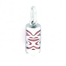 Tiki en Argent et Agate Rose - 10 mm - Chance