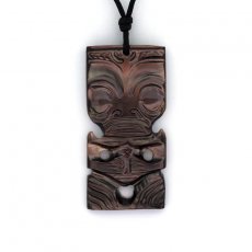 Pendentif Tiki en nacre de Tahiti