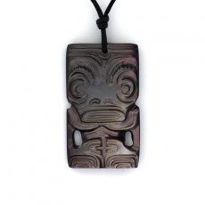 Pendentif Tiki en nacre de Tahiti