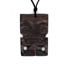 Pendentif Tiki en nacre de Tahiti