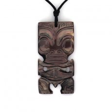 Pendentif Tiki en nacre de Tahiti