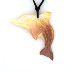 Pendentif Dauphin en nacre de Tahiti