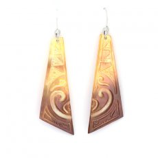 Boucles d'oreilles en Nacre de Tahiti et Argent .925 Rhodi