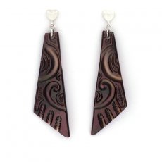 Boucles d'oreilles en Nacre de Tahiti et Argent .925 Rhodi