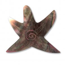 Forme toile en nacre de Tahiti - Dimension: 63 x 60 mm